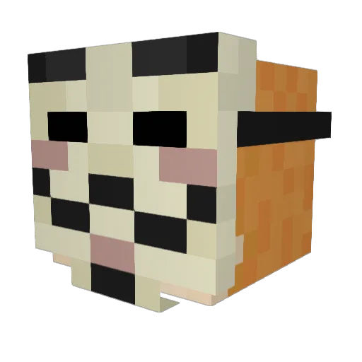 papiqdodiq Minecraft avatar head, 3D render