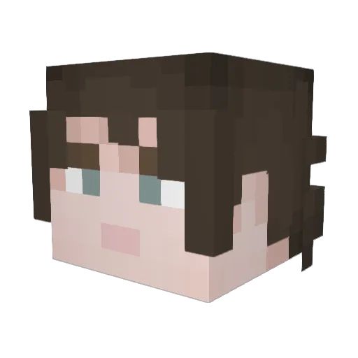 papixus Minecraft avatar head, 3D render