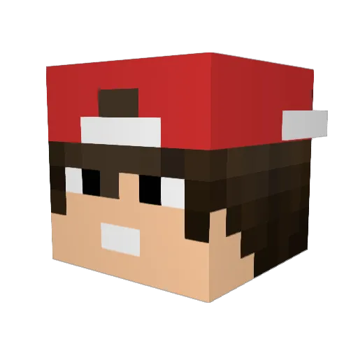 papoitemendi Minecraft avatar head, 3D render