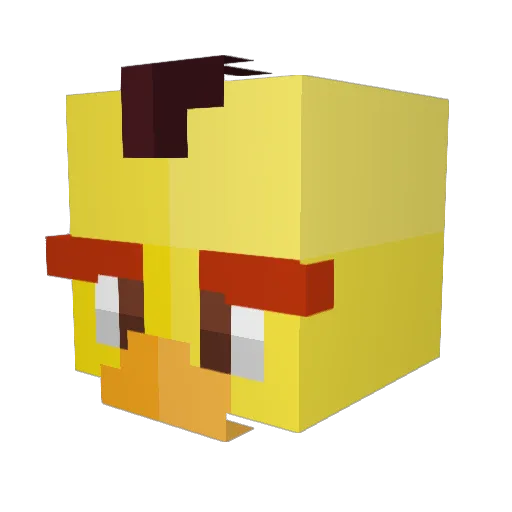 papoot Minecraft avatar head, 3D render