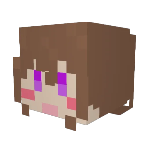 papori1 Minecraft avatar head, 3D render