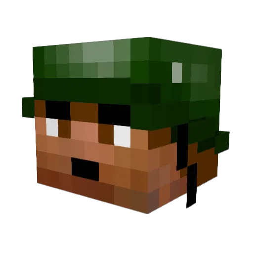 pappinoo Minecraft avatar head, 3D render