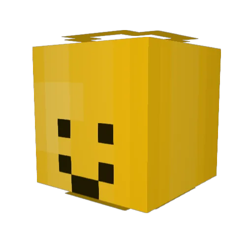 pappoletto Minecraft avatar head, 3D render