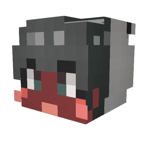 papu_13 Minecraft avatar head, 3D render