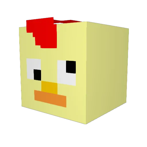 papudinho Minecraft avatar head, 3D render