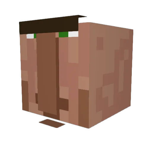 papugames77 Minecraft avatar head, 3D render