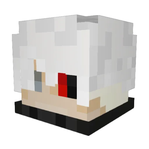papumx Minecraft avatar head, 3D render
