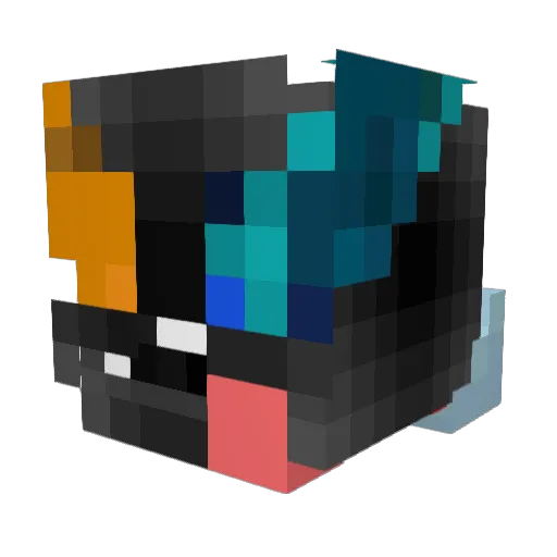 papyrus_O1 Minecraft avatar head, 3D render