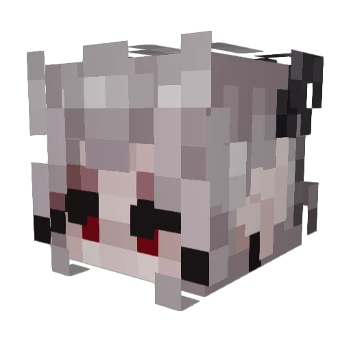 para_86 Minecraft avatar head, 3D render