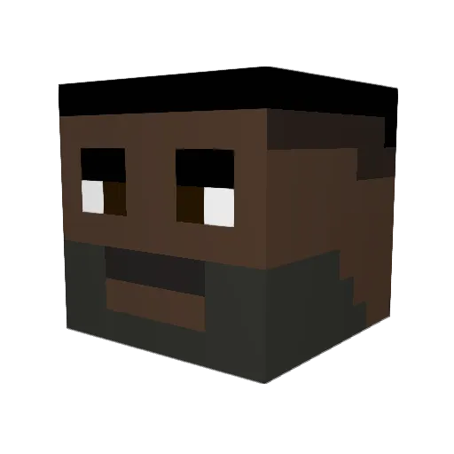paradiddle10 Minecraft avatar head, 3D render