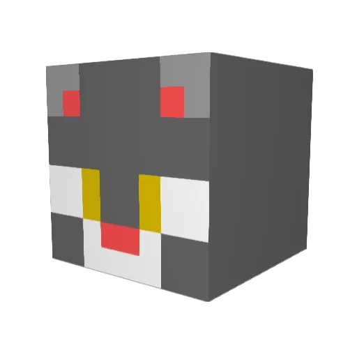 paradigmnium Minecraft avatar head, 3D render