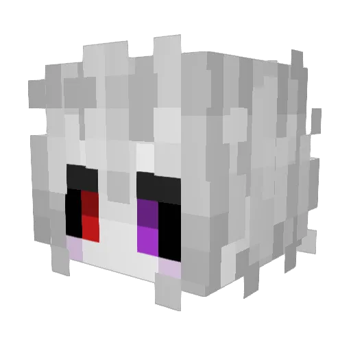 paradisie Minecraft avatar head, 3D render