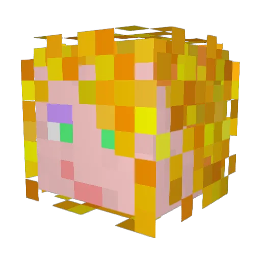 paradox_d Minecraft avatar head, 3D render