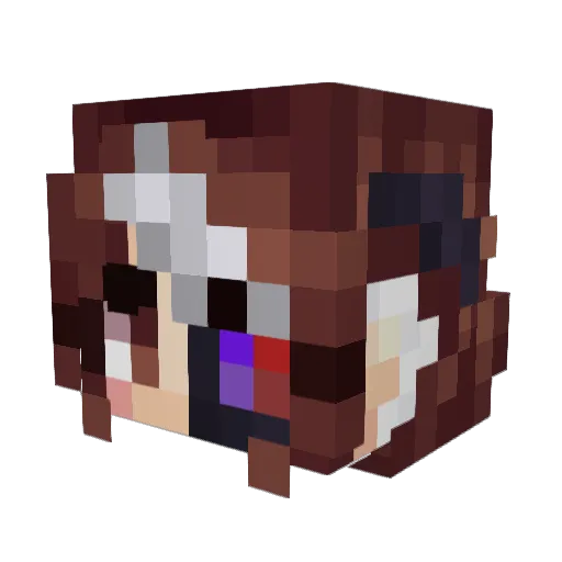 paradoxglitchy Minecraft avatar head, 3D render