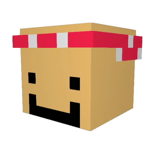 paradraft Minecraft avatar head, 3D render