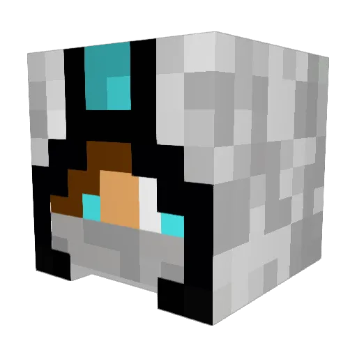 paragon20 Minecraft avatar head, 3D render