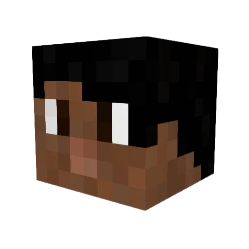 parakea Minecraft avatar head, 3D render