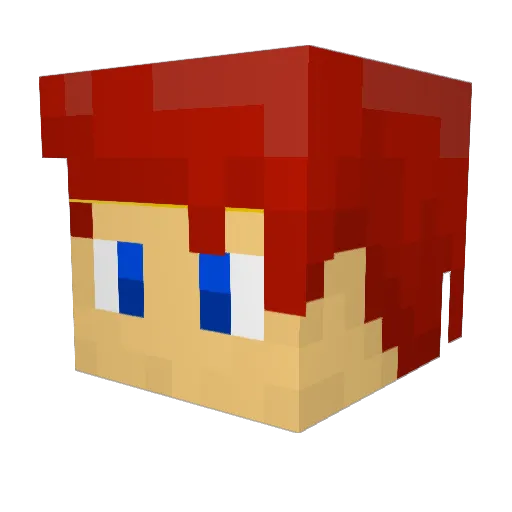 parallax_exe Minecraft avatar head, 3D render