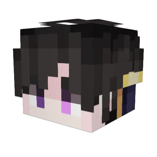 paralyss Minecraft avatar head, 3D render