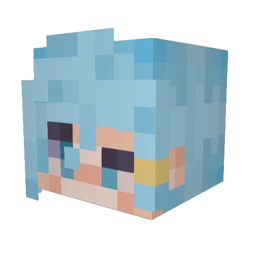 pararatio Minecraft avatar head, 3D render