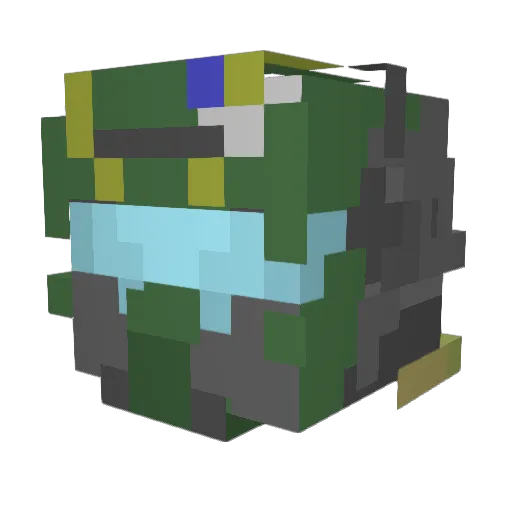 parasike Minecraft avatar head, 3D render