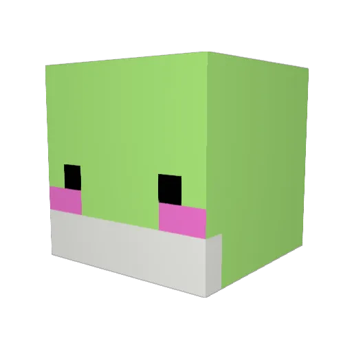 parasmillu Minecraft avatar head, 3D render
