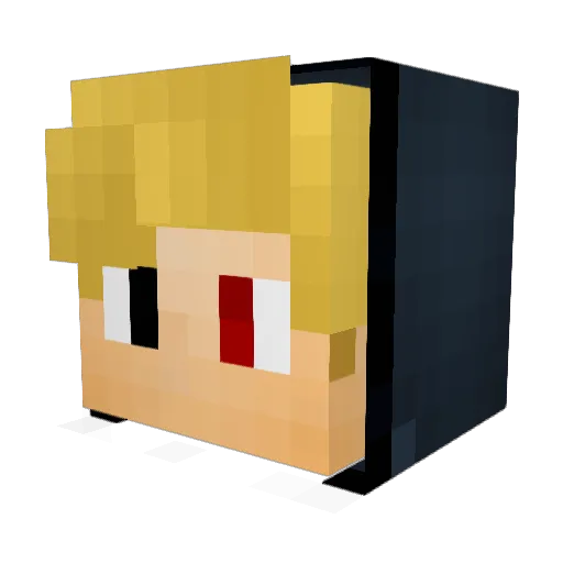 parasomia Minecraft avatar head, 3D render