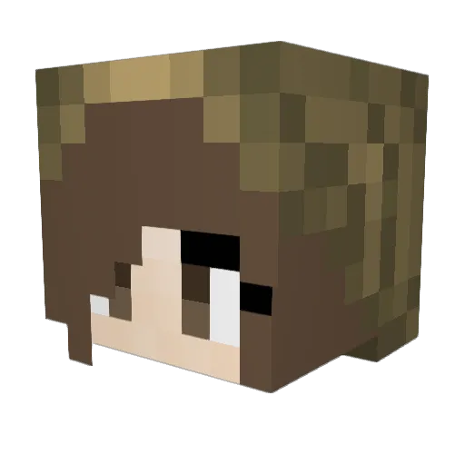 parathymia Minecraft avatar head, 3D render