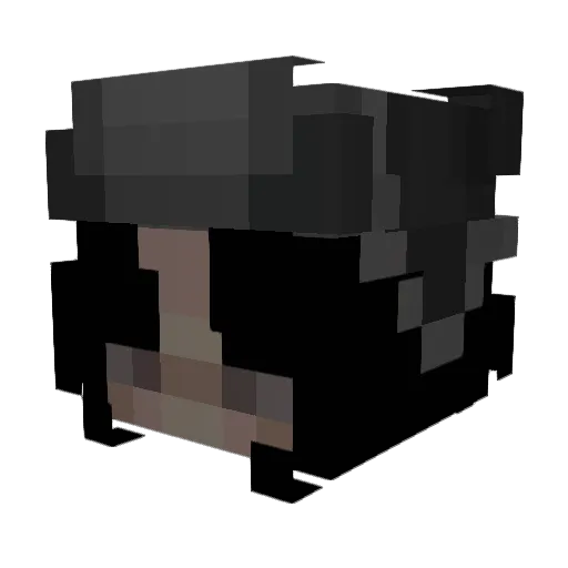 parce Minecraft avatar head, 3D render