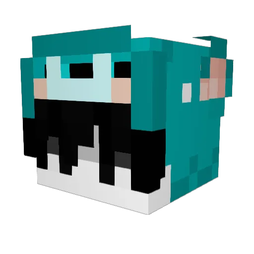 parckraon08 Minecraft avatar head, 3D render