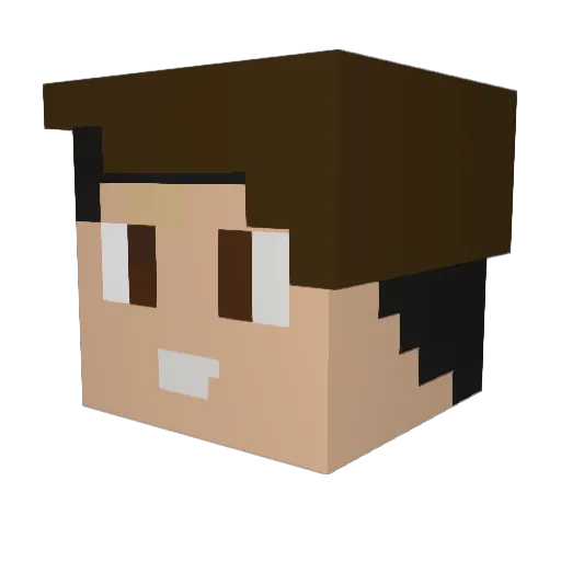 parella00 Minecraft avatar head, 3D render