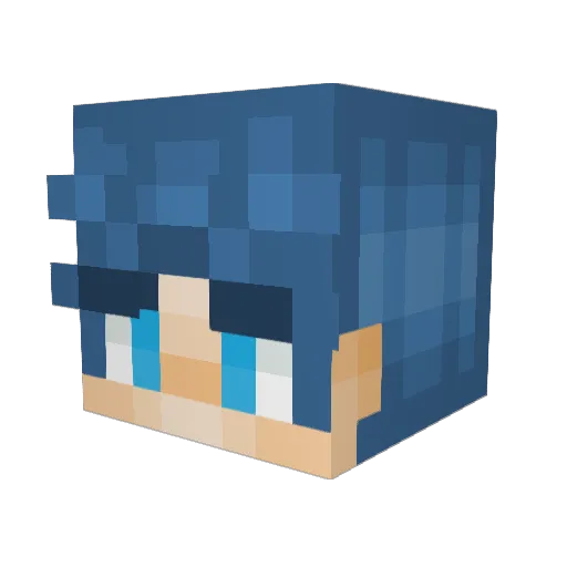 pareoreo Minecraft avatar head, 3D render