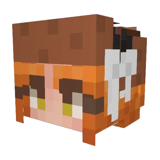 parfaitpokke Minecraft avatar head, 3D render