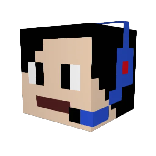 parham91 Minecraft avatar head, 3D render