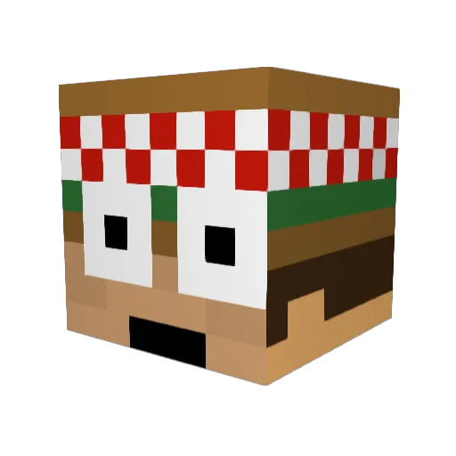 parhs Minecraft avatar head, 3D render