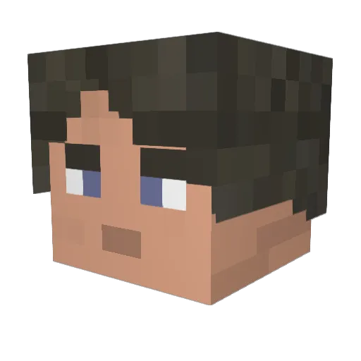 parisbugalu Minecraft avatar head, 3D render