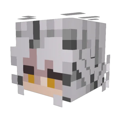 parislily Minecraft avatar head, 3D render