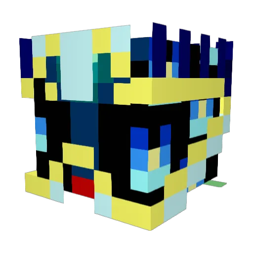 parisruiz Minecraft avatar head, 3D render