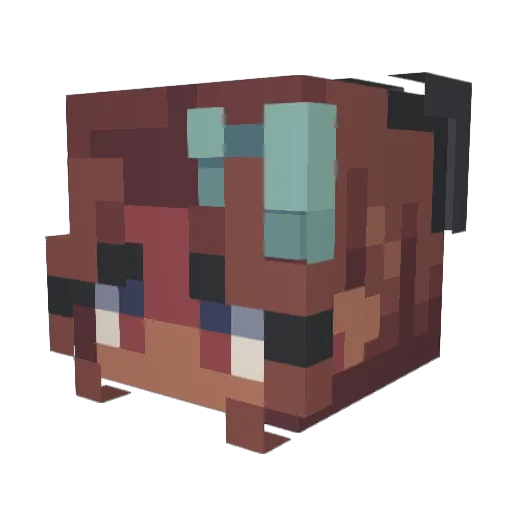 parisvalia Minecraft avatar head, 3D render