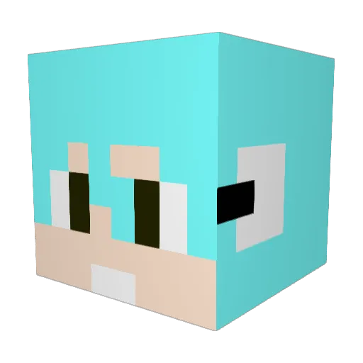 park3855 Minecraft avatar head, 3D render