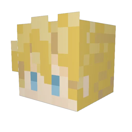 parkace Minecraft avatar head, 3D render