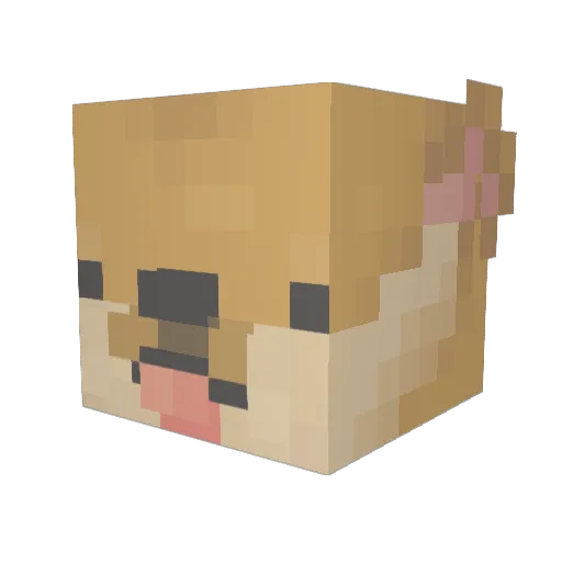 parkarong Minecraft avatar head, 3D render
