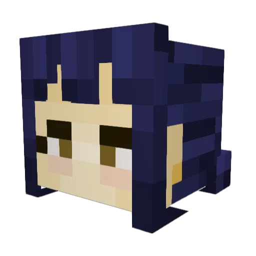 parkems Minecraft avatar head, 3D render