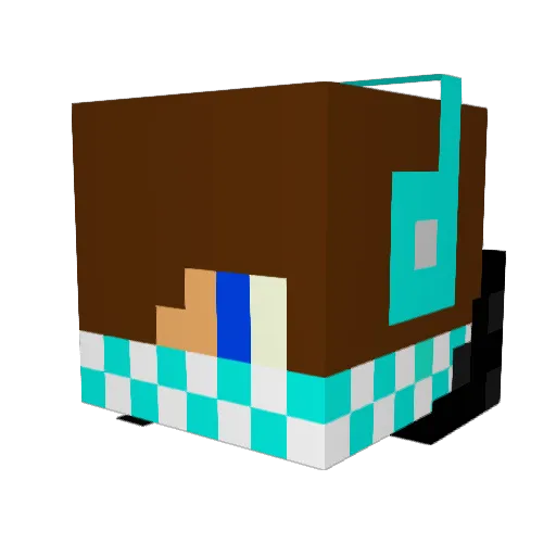 parker555 Minecraft avatar head, 3D render