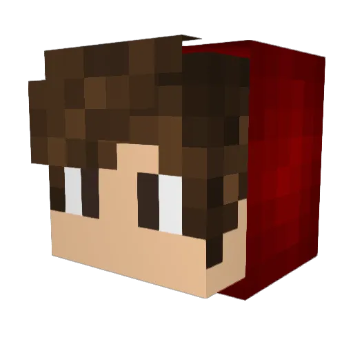 parkerro Minecraft avatar head, 3D render