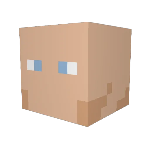 parkertheape Minecraft avatar head, 3D render