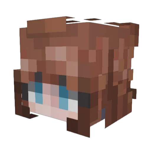 parkourgoddess Minecraft avatar head, 3D render