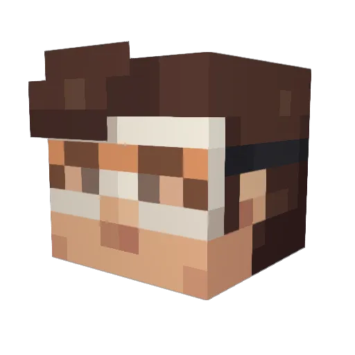parkourjohn Minecraft avatar head, 3D render