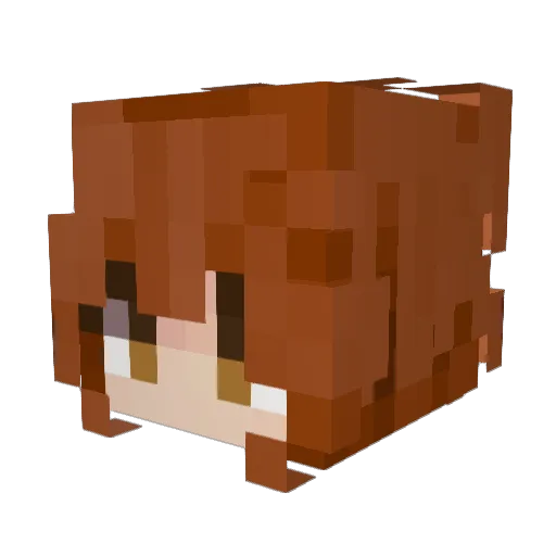 parlaaa Minecraft avatar head, 3D render