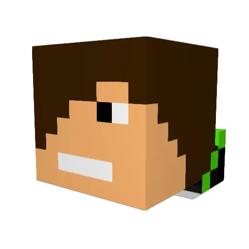 parlej Minecraft avatar head, 3D render